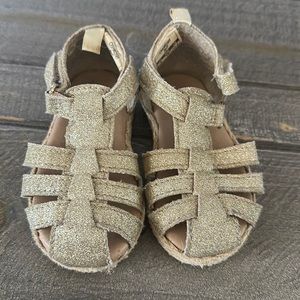 OshKosh B’gosh Gold Glitter Sandals Size 4